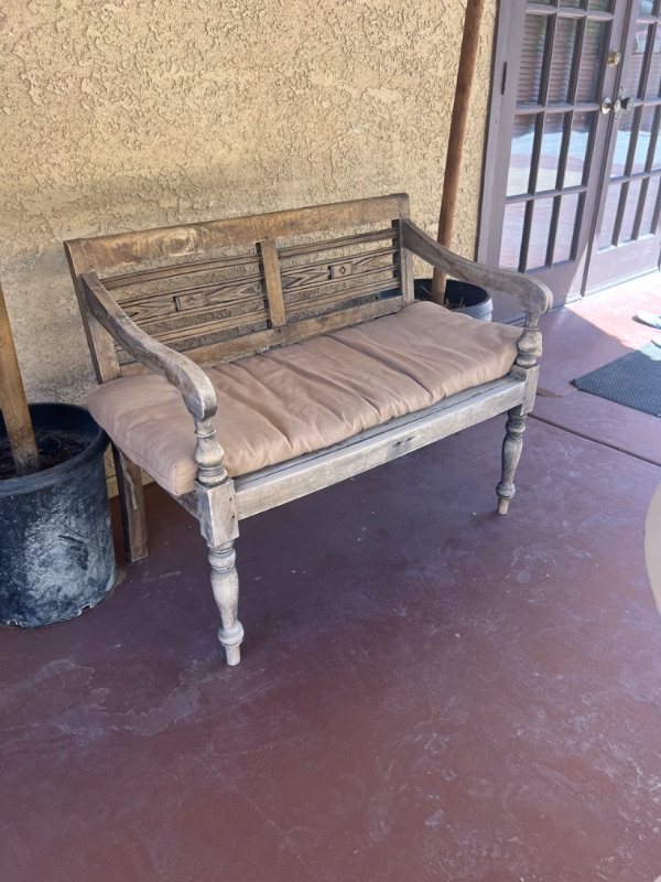 Photo 4 of WORN WOOD OUTDOOR BENCH W PAD W42"