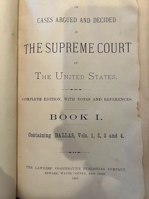 Photo 2 of 7-RARE ANTIQUE "SUPREME COURT SUPREME COURT REPORTS" PUBLISHED 1878, VOLUMES 14-20 ONLY (ADDITIONAL VOLUMES SOLD SEPARATELY)