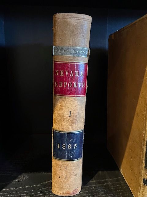 Photo 2 of 15-RARE ANTIQUE LEGAL BOOKS "NEVADA SUPREME COURT REPORTS"  PUBLISHED 1865 VOLUMES 1-15 