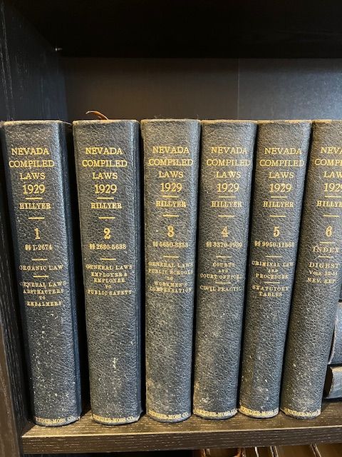 Photo 1 of 6-RARE ANTIQUE BOOKS. "NEVADA COMPILED LAWS" VOLUMES 1-6 PUBLISHED 1931. 3-NEVADA LAW BOOKS 1941-1946.