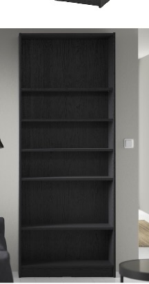 Photo 2 of IKEA BLACK BILLY BOOKCASE ONLY (BOOKS SOLD SEPARATELY)

