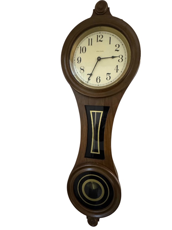 Photo 1 of VINTAGE "FIGURE EIGHT"  WALL CLOCK H39”