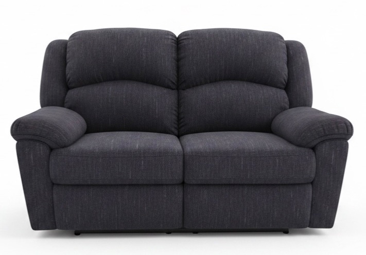 Photo 1 of ASHLEY SIMPLE JOY NAVY BLUE RECLINING LOVESEAT CORDUROY FABRIC