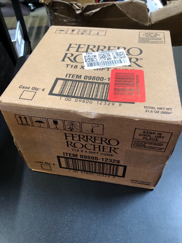 Photo 2 of Ferrero Rocher Holiday Gift Boxes, Premium Gourmet Milk Chocolate Hazelnut, Individually Wrapped Chocolate, 7.9 Oz. (Pack of 4) Chocolate 7.9 Ounce (Pack of 4) (BB MAY 2024)