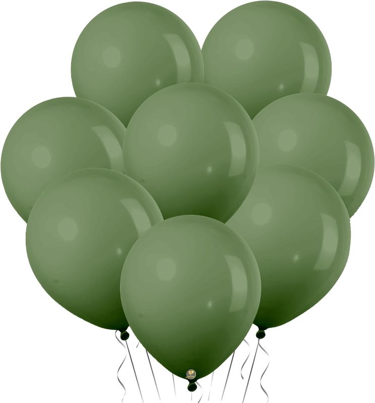 Photo 1 of AFTERLOON® Biodegradable Balloons 144 pcs Sage Green 10 Inch, Matte Color Thickened Extra Strong Latex Helium Float, for Baby Shower Gender Reveal Garland Arch Wedding Birthday Party Decorations
