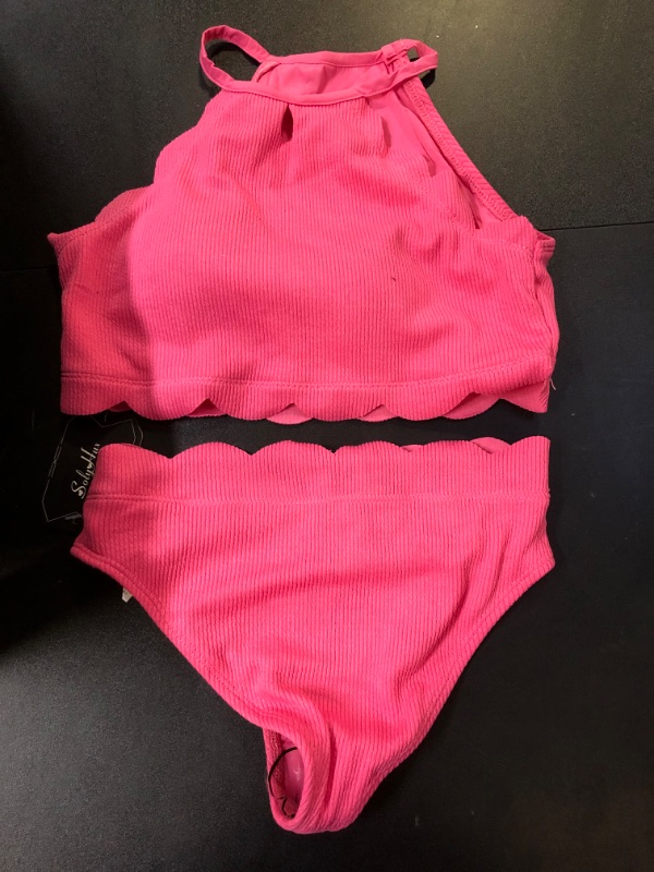 Photo 1 of Girl's Two Piece Swimsuit Pink 9Y