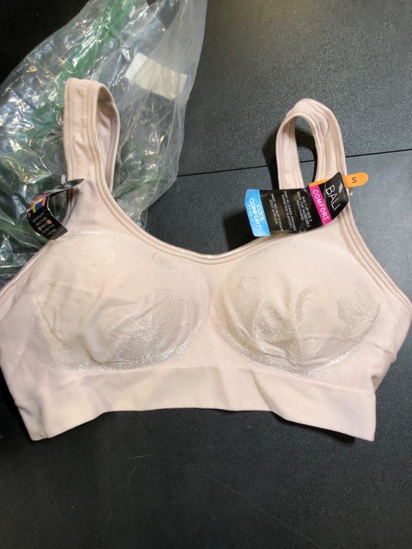 Photo 2 of Bali Women's Comfort Revolution Wireless, ComfortFlex Fit Full-Coverage Wirefree Bra Small Sandshell Tropic