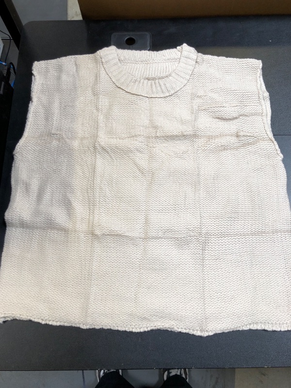 Photo 1 of Beige Knitted Vest Medium 