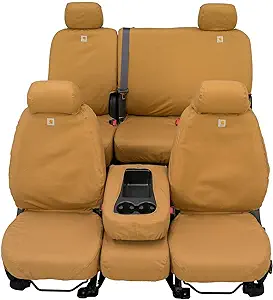 Photo 1 of Covercraft Carhartt SeatSaver Custom Seat Covers | SSC2412CABN | 1st Row Bucket Seats | Compatible with Select Ford F-150/F-250/F-350 Models, Brown
