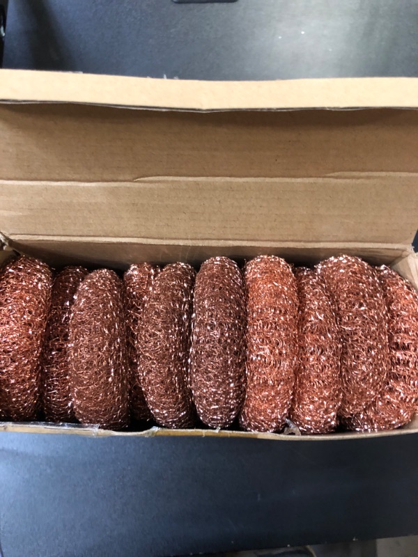 Photo 2 of 12 Pack Copper Coated Scourers by SCRUBIT – Scrubber Pad Used for Dishes, Pots, Pans, and Ovens. Easy scouring for Tough Kitchen Cleaning.
