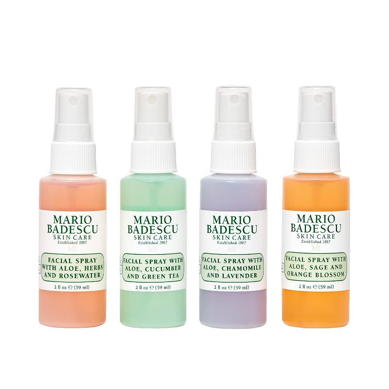 Photo 1 of Mario Badescu Facial Spray Collection with Rose Water, Cucumber, Lavender and Orange Blossom, Multi-Purpose Cooling and Hydrating Face Mist for All Skin Types, Dewy Finish
