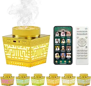 Photo 1 of Quran Speaker & Mini Incense Burner Bakhoor,Remote Control with 114 Quran Chapters, Multicolor Changing Bluetooth Speaker, Night Light MP3 Music Player with 18 Reciters and 17 Translations
