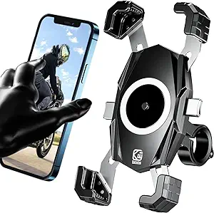 Photo 1 of Kewig Motorcycle Phone Mount, Bike Phone Mount, 1S One-Push Automatically Lock & Release, Bicycle Scooter Phone Handlebar Clip Clamp Fit for 4.7-6.9"
