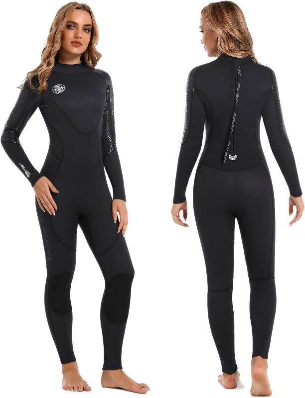 Photo 1 of Men Wetsuit Women Neoprene Wet Suit - BEEK 3mm Thermal Scuba Gear Back Zip Ultra Stretch Swimsuit Long Sleeve Full Body Warm Diving Suits for Surfing Snorkeling Swimming Outdoor Water Sports Diver XL
