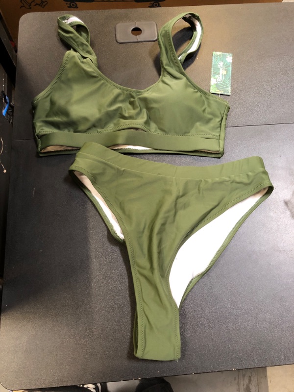 Photo 1 of Green two Piece Bikini Set Medium 