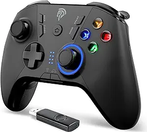 Photo 1 of EasySMX Wireless Gaming Controller for Windows PC/Steam Deck/PS3/Android TV BOX, Dual Vibrate Plug and Play Gamepad Joystick with 4 Customized Keys, Battery Up to 14 Hours, Work for Nintendo Switch
