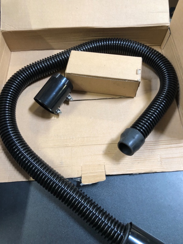 Photo 1 of 48" Black Stainless Steel Radiator Flexible Coolant Hose Kit With Caps Universal 48" Hose + 4 Caps