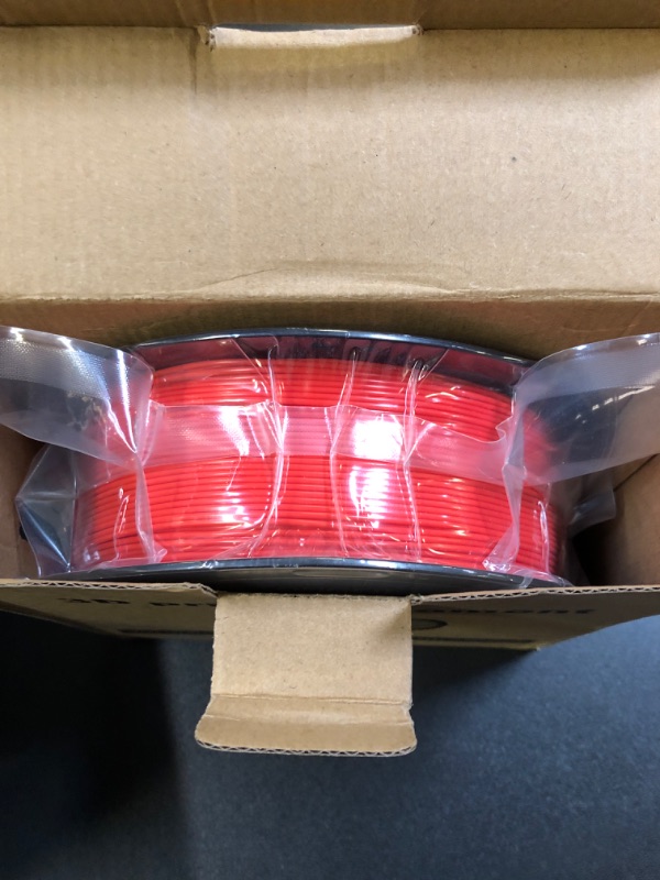 Photo 2 of Longer PLA Filament 1.75mm, 3D Printer PLA Filament, Dimensional Accuracy +/- 0.02 mm, 1kg Cardboard Spool (2.2lbs), Fit Most FDM Printer (Red)