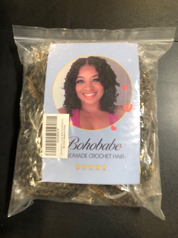 Photo 1 of BOHOBABE Box Braids Crochet Hair 14 Inch 8 Packs Prelooped, Medium Short 3X Knotless Crochet Box Braiding Hair, Three Tones Goddess Braid Ombre Honey Blonde (T27)
