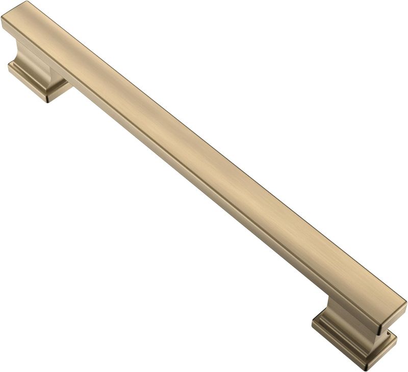 Photo 1 of Alzassbg 10 Pack Brushed Antique Brass Cabinet Pulls, 6-1/4 Inch(160mm) Hole Centers Cabinet Handles Kitchen Hardware for Cabinets and Drawers AL3061AB
