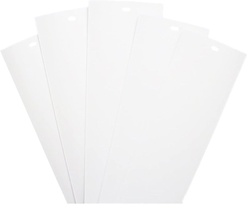 Photo 1 of 82.5" x 3.5" White PVC Vertical Blind Replacement Slats Vanes (5 Pack)

