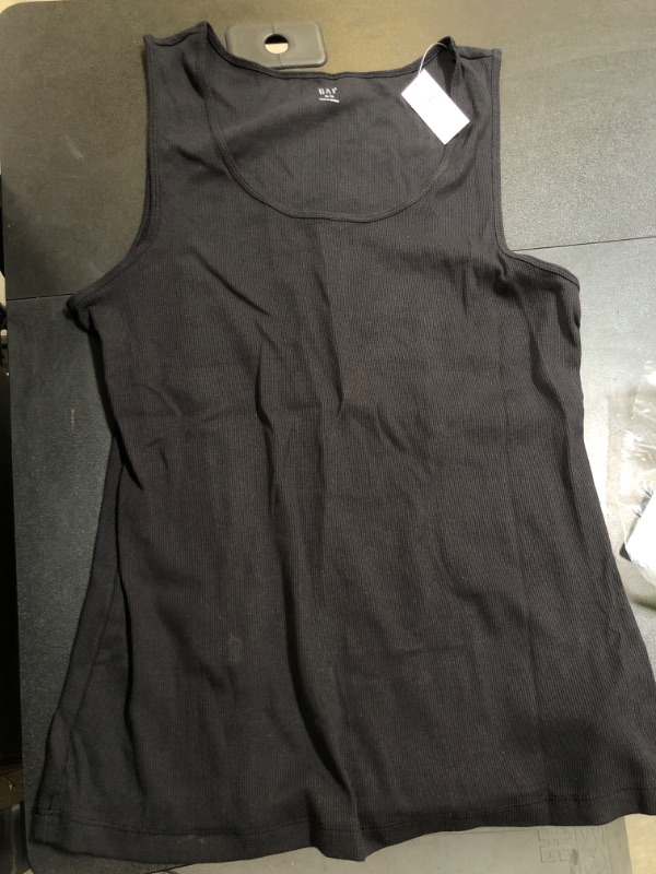 Photo 2 of GAP Women's Ribbed Tank Top X-Large True Black