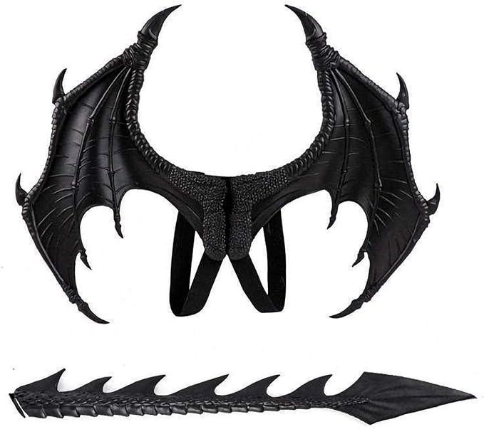 Photo 1 of MANO Halloween Dragon Costume Cosplay Carnival Wings Tail Accessory for Kids?Purple?
