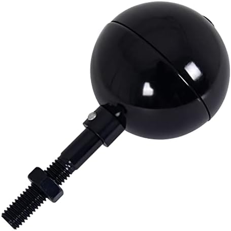 Photo 1 of Flag Pole Ball Topper Ornament - Fits Most USA Flag Poles, Trucks & Solar Lights - 1/2"-13UNC Threaded, Black - Perfect Flagpole Top Replacement
