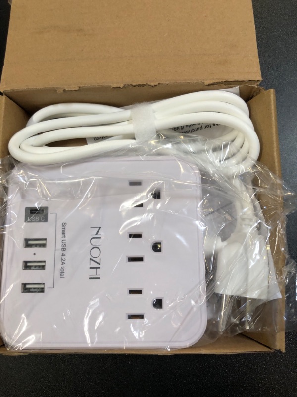 Photo 1 of Cruise Essentials,6 Ft Power Strip with 3 Outlets and 4 USB Ports(1 USB C), Non Surge Protector for Cruise Ship, Travel, Home Office, ETL Listed, White