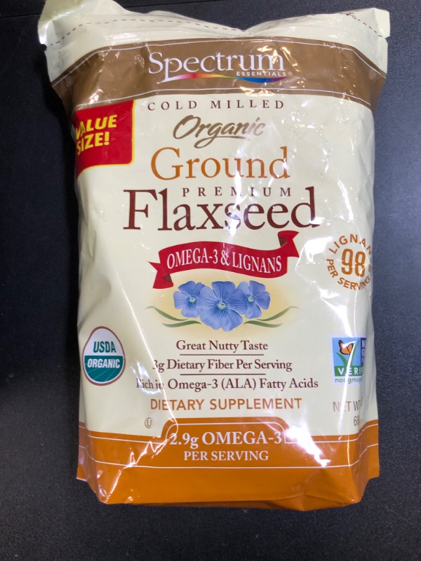 Photo 2 of Spectrum Essentials Organic Ground Premium Flaxseed, 24 Oz (BB 15MAR24)