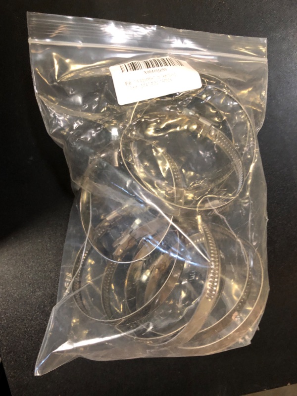 Photo 2 of 2-1/2" Hose Clamps, 304 Adjustable Stainless Steel clamps, For Dust Collector and Dryer Vent Hose, Pipe Clamp, RV Clamp, Worm Gear Clamp -10Pieces