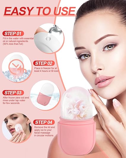 Photo 1 of Ice Mold for Face, Ice Roller for Face & Eye, Beauty Facial Ice Rollers Ice Holder Mold Face Puffiness Relief Massage Skin Care Tools, Ice Facial Cube