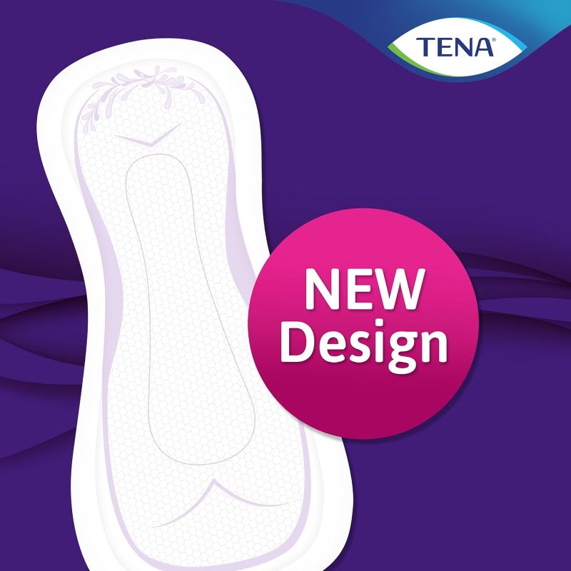 Photo 1 of TENA Incontinence Pads, Bladder Control & Postpartum for Women, Overnight Absorbency, Extra Coverage, Sensitive Care - 45  Count
