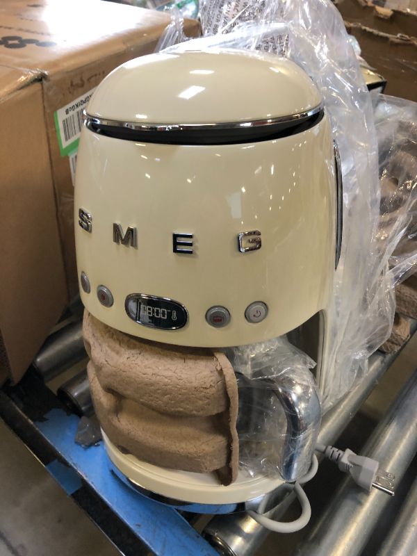 Photo 2 of Smeg Retro Style Coffee Maker Machine, 17.3 x 12.8 x 11.3, Cream