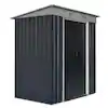 Photo 1 of 43.25 in. x 68.5 in. x 68.5 in. Black Garden Tool Storage Set with Locking Door and Air Vents
