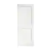 Photo 1 of 28 in. x 80 in. x 1-3/8 in. 1-Lite Solid Core Frosted Glass Shaker White Primed Wood Interior Door Slab
