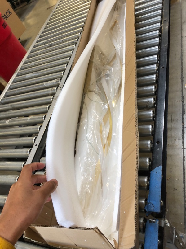 Photo 1 of Modern Ceiling Pendant Light, with Remote Control Dimmable 3 Color Mode & Brightness Ceiling Lamp, Anti-Flicker Dining Light Fixture for Kitchen, Dining Room (Gold, 59IN) D 59IN