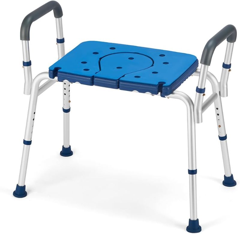 Photo 1 of ?????????? ????????? ?????? ????? ????? Heavy Duty Shower Bench with Extra Wide Seat, Large Shower Seat with Handles for Inside Shower for Elderly Disabled Obesity
