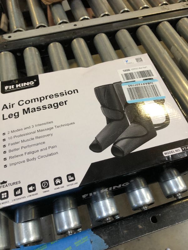 Photo 3 of FIT KING Leg Air Massager for Circulation and Relaxation Foot and Calf Massage with Handheld Controller 3 Intensities 2 Modes (with 2 Extensions)- FSA HSA Eligible