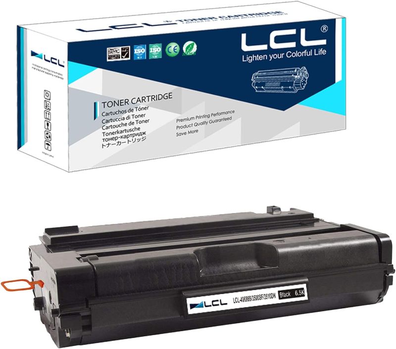 Photo 1 of LCL Compatible Toner Cartridge Replacement for Ricoh 406989 SP 3500DN 3500N 3500SF 3510DN 3510SF (1-Pack Black)