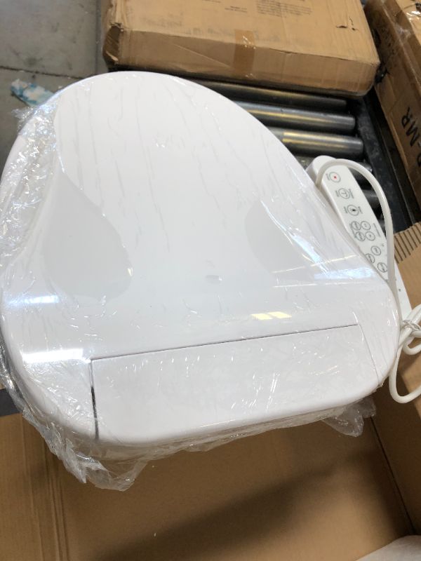 Photo 2 of TooCust Bidet Toilet Seat Elongated - Electronic Heated Bidet with Dryer and Warm Water, Temperature Controlled Wash, Smart Touch Panel, Nightlight, Elongated Toilet Seat Slow Close