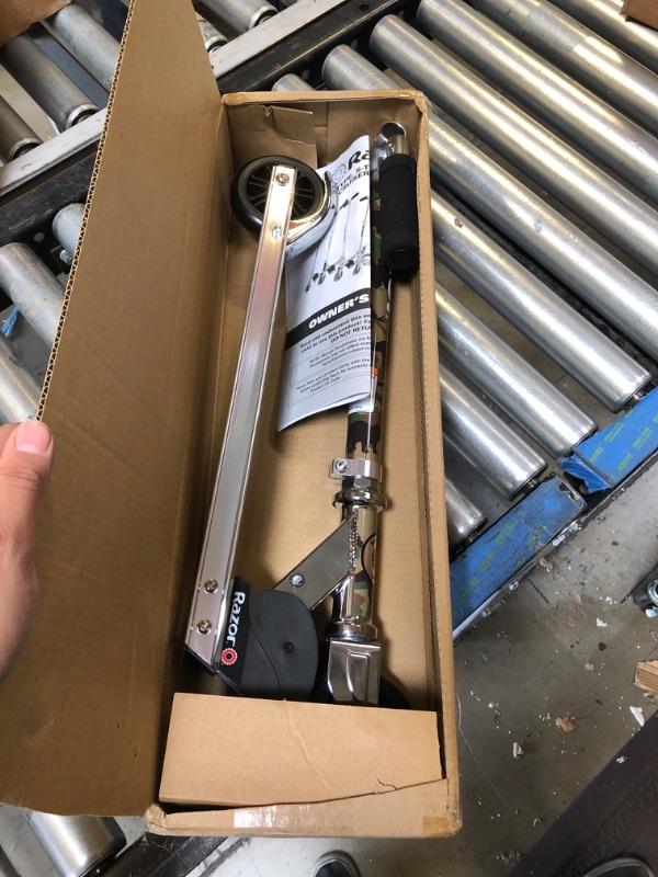 Photo 1 of Razor A Special Edition Kick Scooter – Foldable,Lightweight, Adjustable Height Handlebars, for Riders 5 Years and up, and up to 143 lbs Special Edition Dino Camo