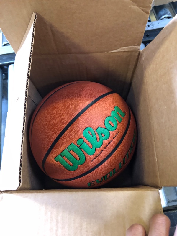 Photo 2 of WILSON Evolution Game Basketball Green Size 7 - 29.5" Basketball
