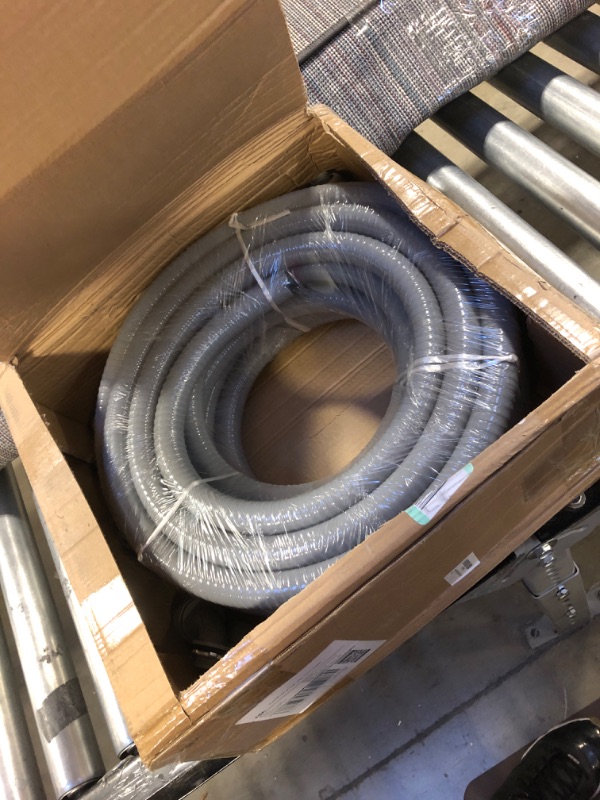 Photo 2 of Feotech Liquid-Tight Conduit and Connector Kit - 3/4 Inch 50 FT Non Metallic Liquid Tight Electrical Conduit with 5 Straight and 5 Angle Fittings 3/4inch 50 Ft