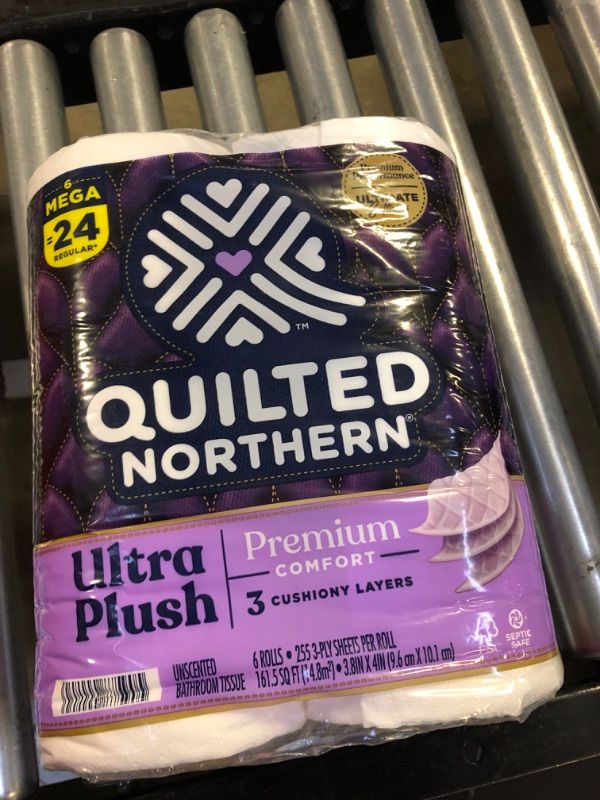 Photo 2 of Quilted Northern Ultra Plush Toilet Paper, 6 Mega Rolls = 24 Regular Rolls