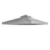 Photo 1 of 10 ft. x 10 ft. Square 2-Tier Gazebo Canopy Replacement Top Cover Outdoor Garden Sun Shade in Light Grey
