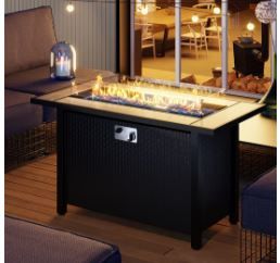 Photo 1 of Walsunny 45" Propane Fire Pit Table 50,000 BTU Steel Gas Fire Pit
