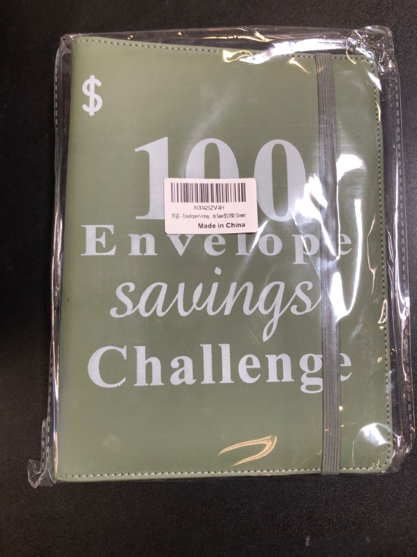 Photo 2 of Envelopes Money Saving Challenge, 5A Binder 100 Day Envelope Challenge Kit with Cash Envelopes Budget Binder for Planning and Saving, Easy & Fun Way to Save $5,050 (Green)