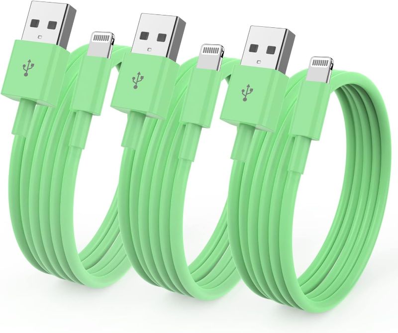 Photo 1 of 3 Pack [ Apple MFi Certified ]iPhone Charger 6ft,Long Lightning to USB Cable 6 Feet,Fast Apple Charging Cable Cord 6 Foot for iPhone 14/14 Max/13Pro Max/12Mini/11Pro/11/XS/XR/8/7/6s/iPad,Air Original

