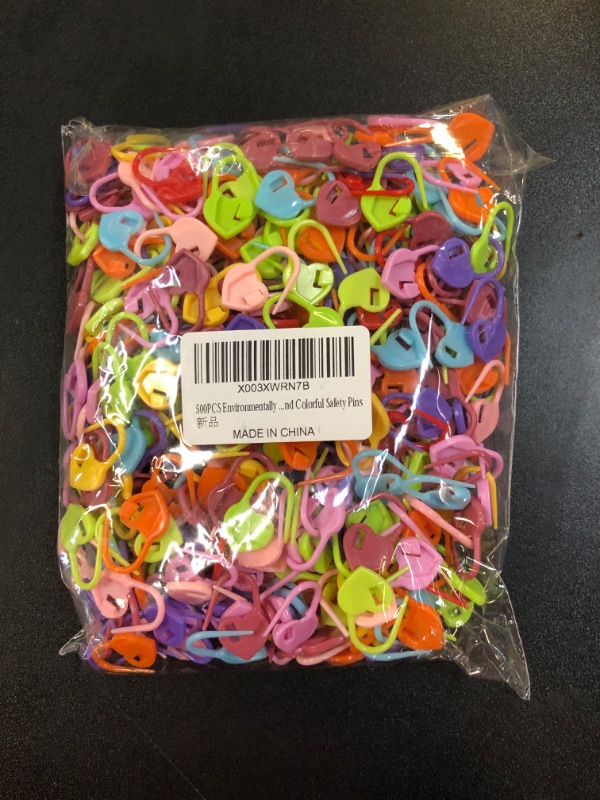 Photo 2 of 500PCS Environmentally Friendly Choice for Easy Organization and Decoration in, Vibrant and Reusable Pins for Sorting and Adding a Pop of Color, Long-Lasting and Colorful Safety Pins